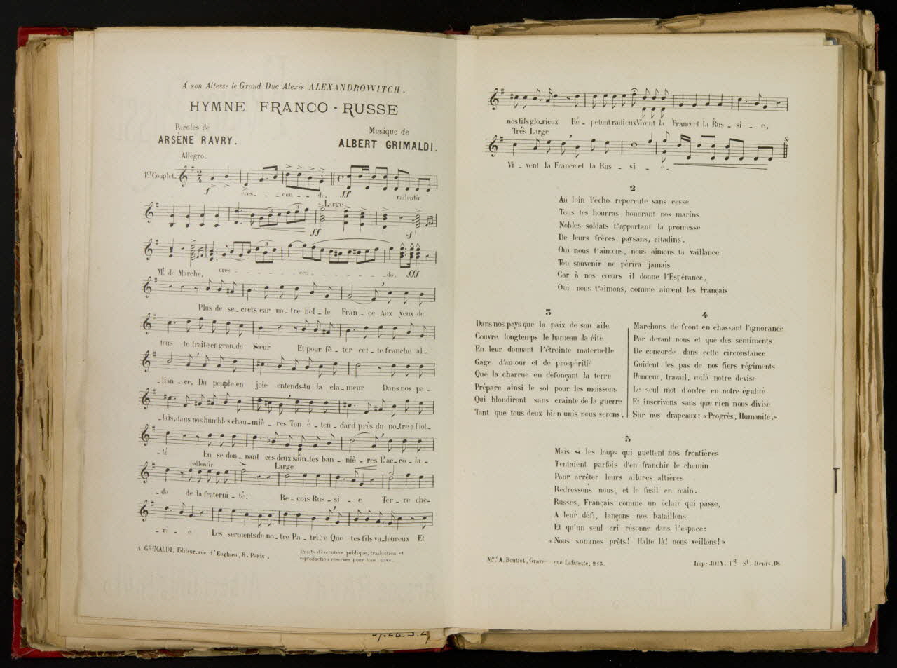 album HYMNE FRANCO-RUSSE 1957.22.3.29 Photo