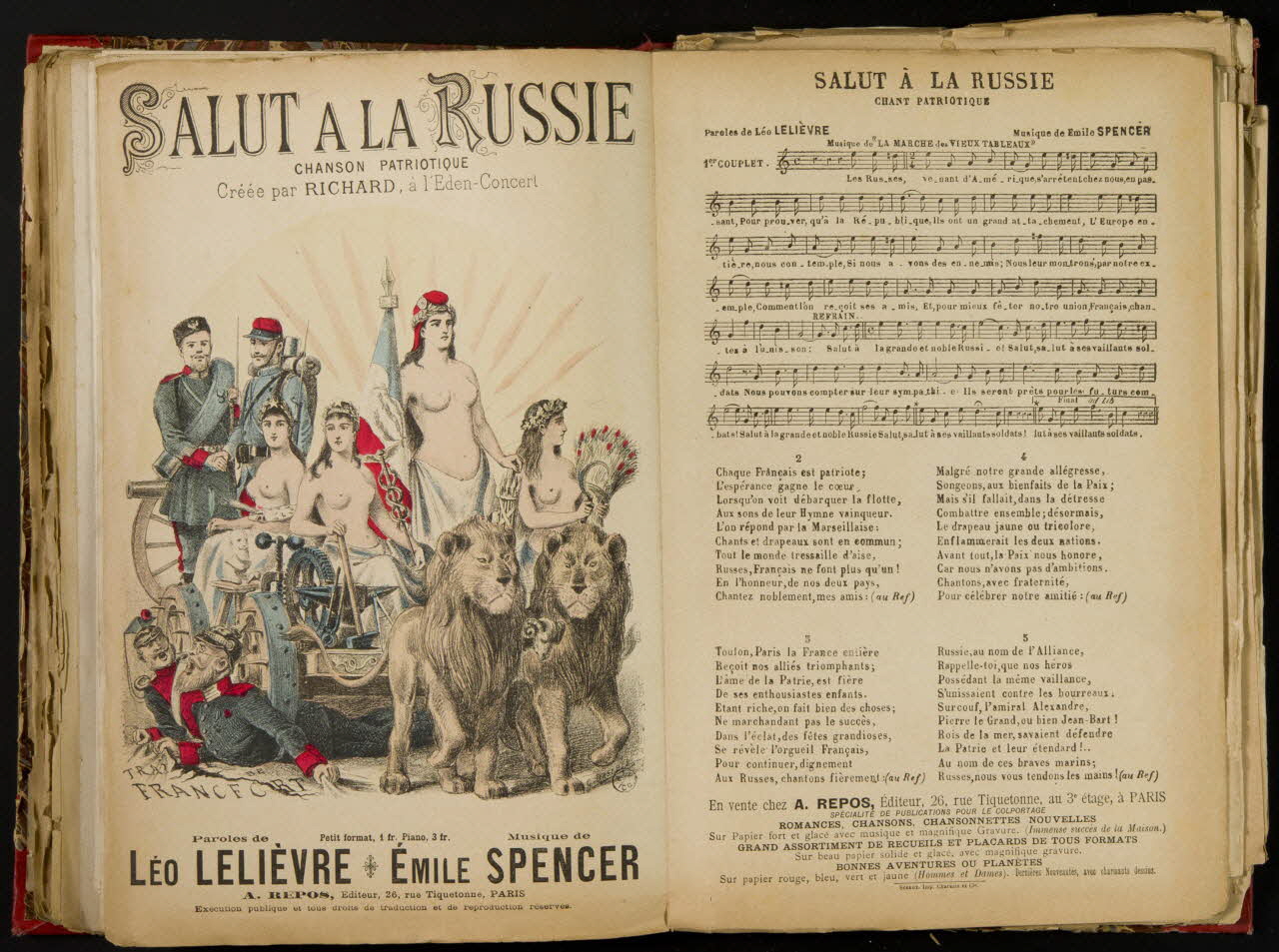 album SALUT A LA RUSSIE  CHANSON PATRIOTIQUE 1957.22.3.47 Photo