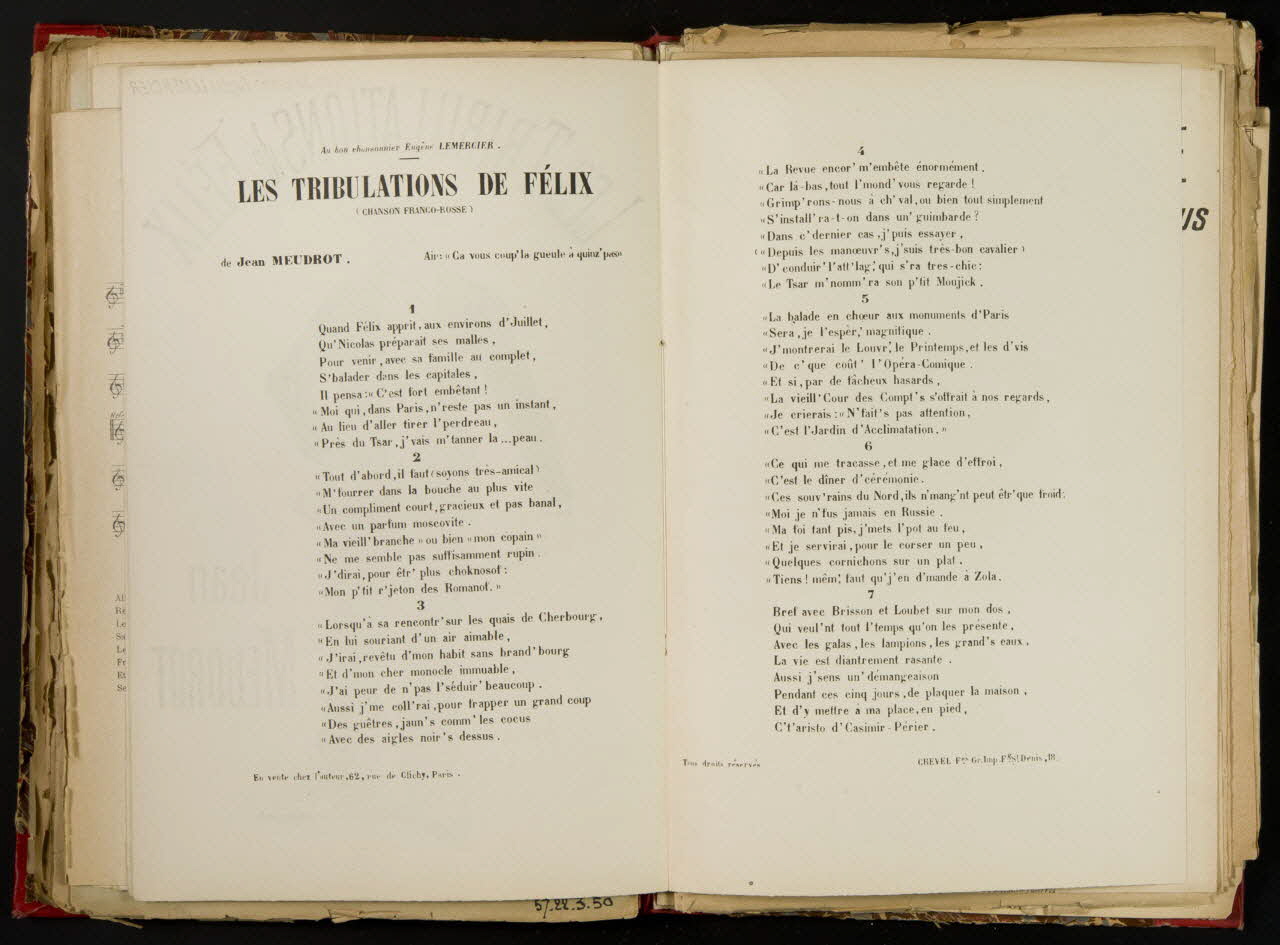 album LES TRIBULATIONS de FELIX 1957.22.3.57 Photo