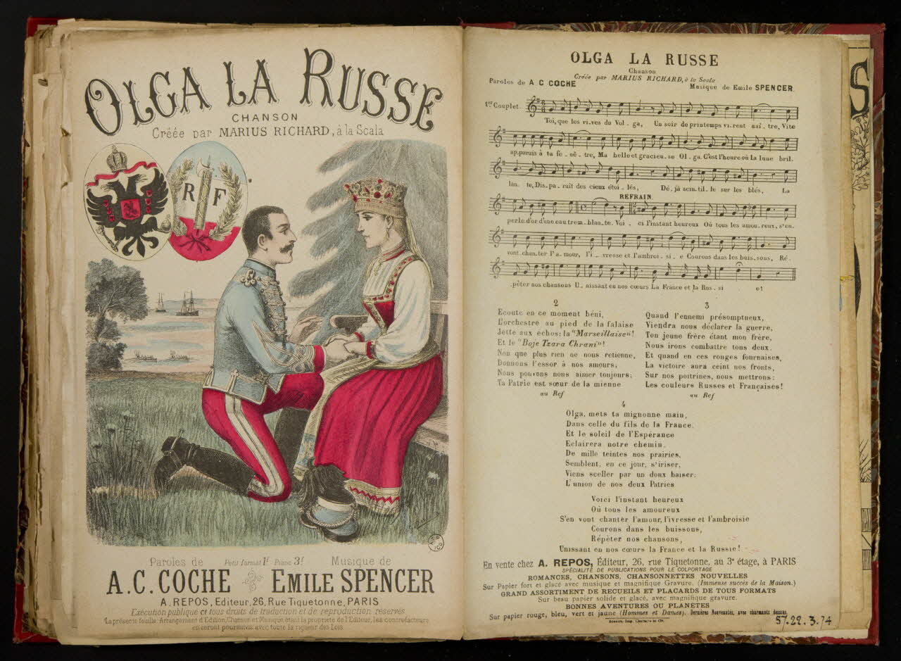 album OLGA LA RUSSE  CHANSON 1957.22.3.74 Photo