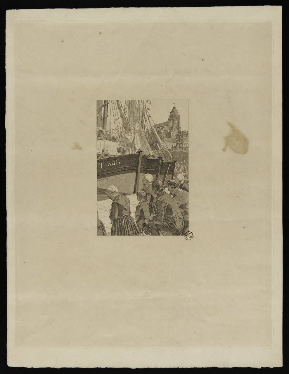 estampe Bénédiction des bateaux avant le départ en mer 1957.46.1 Photo