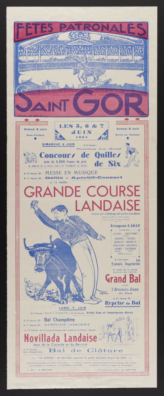 estampe GRANDE COURSE  LANDAISE 1957.52.5 Photo