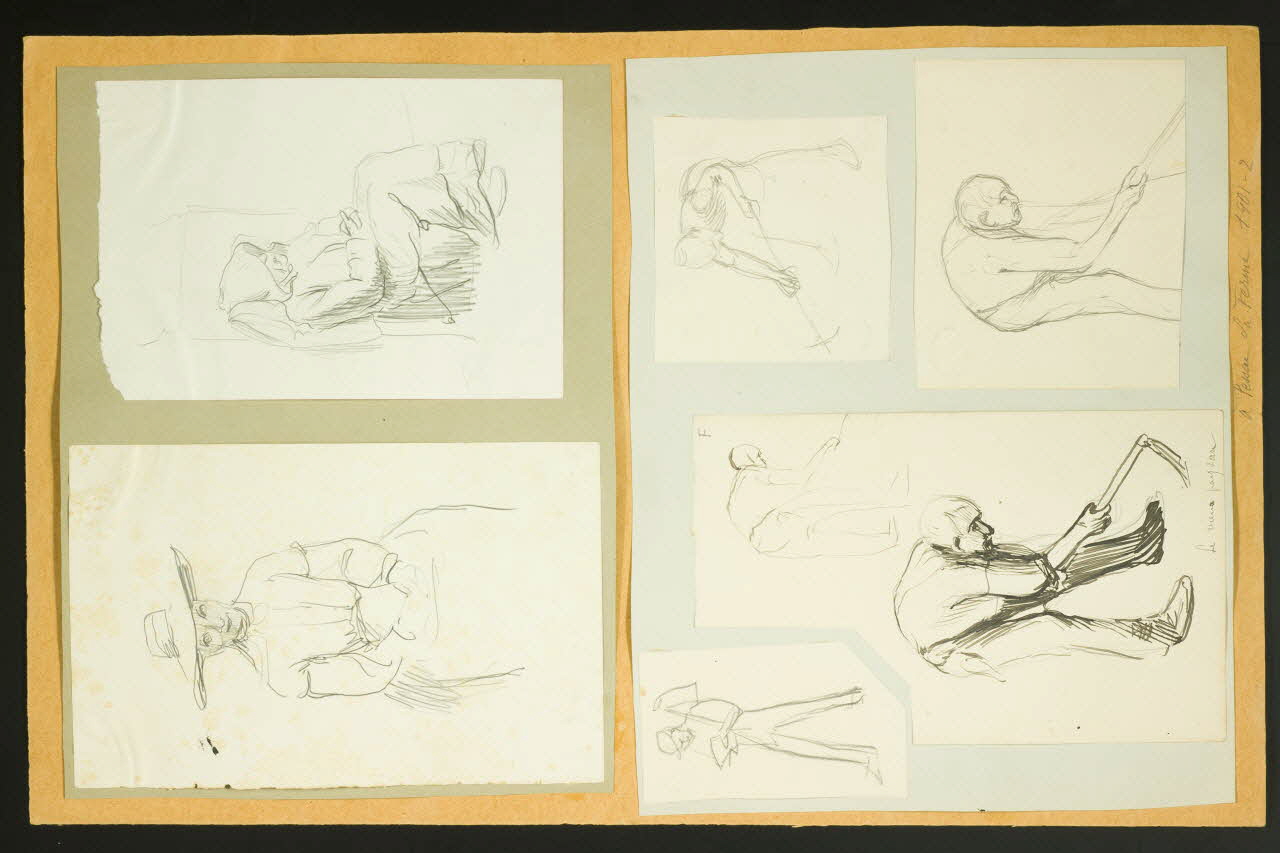 Gaëtan Dumas dessin Vieil homme assis Pessac 1901 1957.74.140 Photo