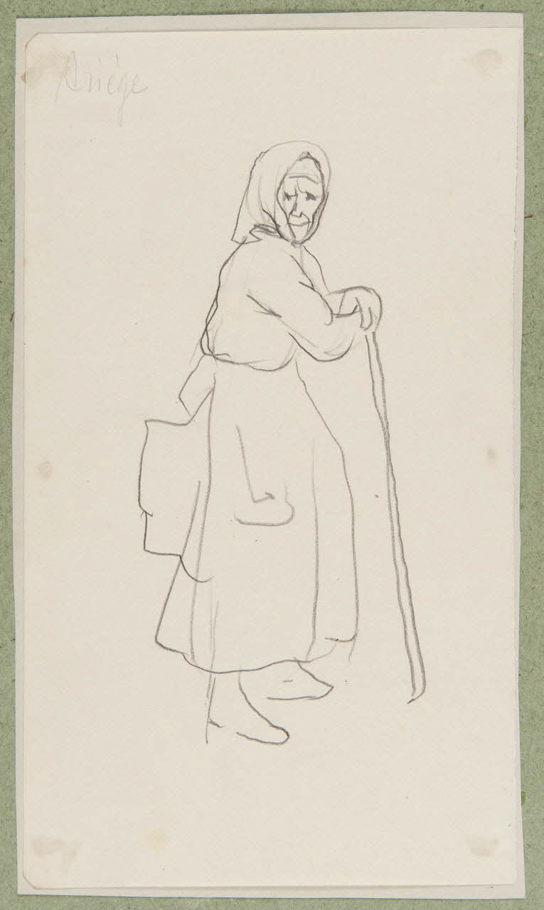 dessin Etude d'une vieille femme 1957.74.200 Photo