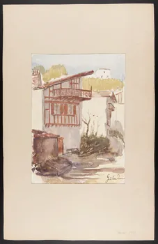 Gaëtan Dumas dessin Maison basque Cambo-les-Bains 1913 1957.74.218 Photo