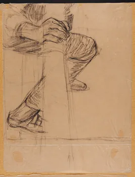 Gaëtan Dumas dessin Le trinquet d'Espelette, détail de jambes 1913 1957.74.233  Photo