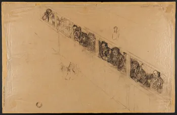 Gaëtan Dumas dessin Le trinquet d'Espelette 1913 1957.74.236 Photo