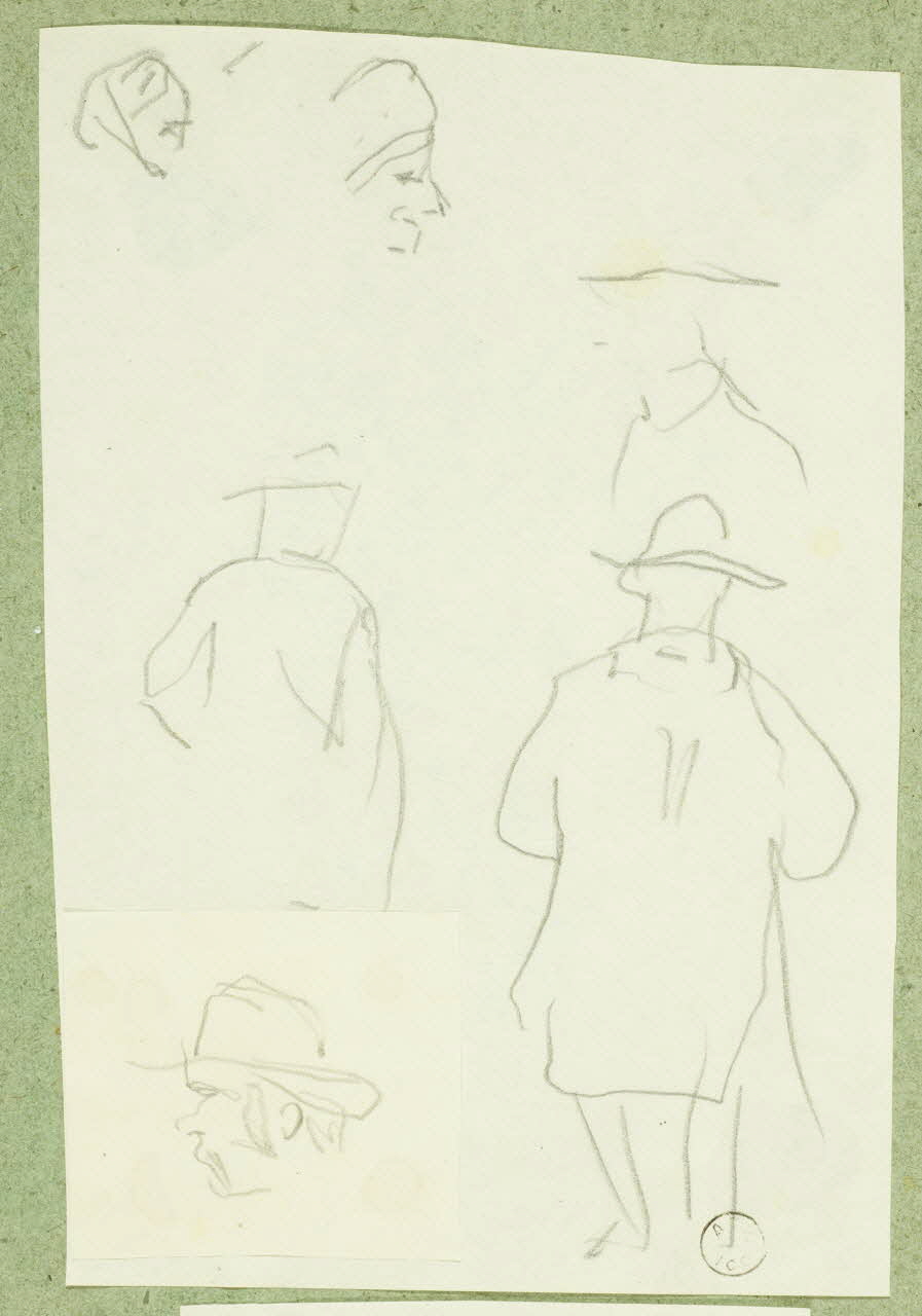 Gaëtan Dumas dessin Etudes de figures Salers 1911 1957.74.25 Photo