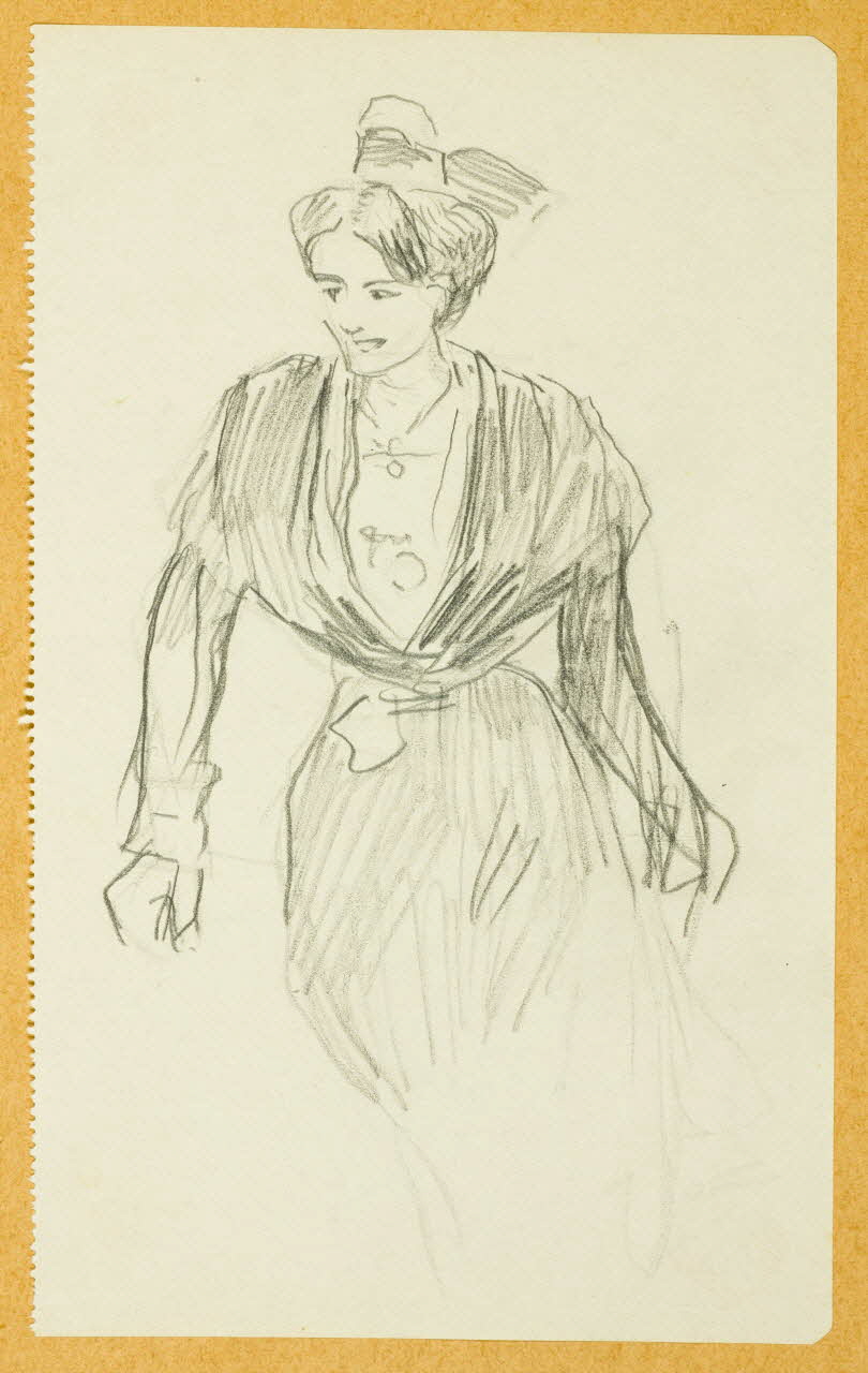 Gaëtan Dumas dessin Arlésienne Arles 1911 1957.74.273 Photo Mucem