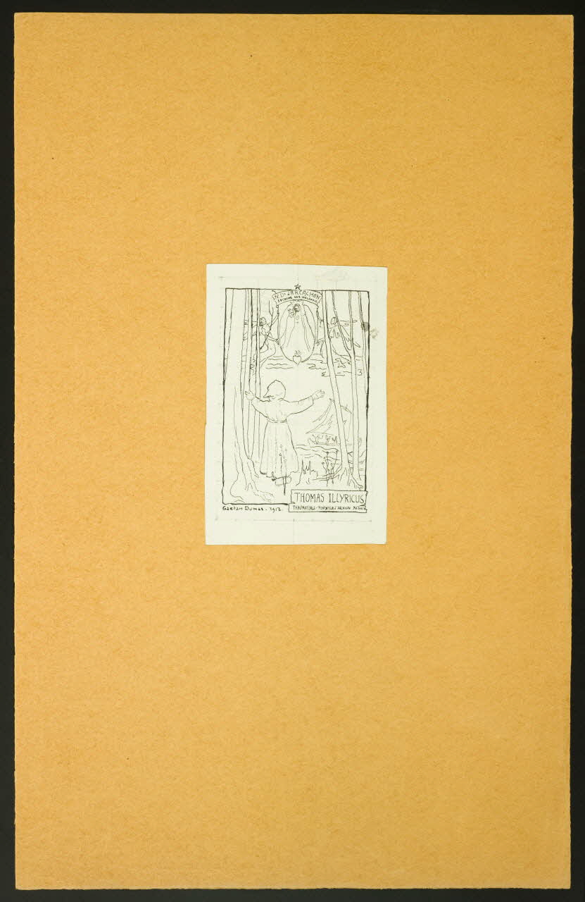 Gaëtan Dumas dessin THOMAS ILLYRICUS  THAUMATURGE . FONDATEUR d'ARCACHON XV Siècle 1913 1957.74.294 Photo