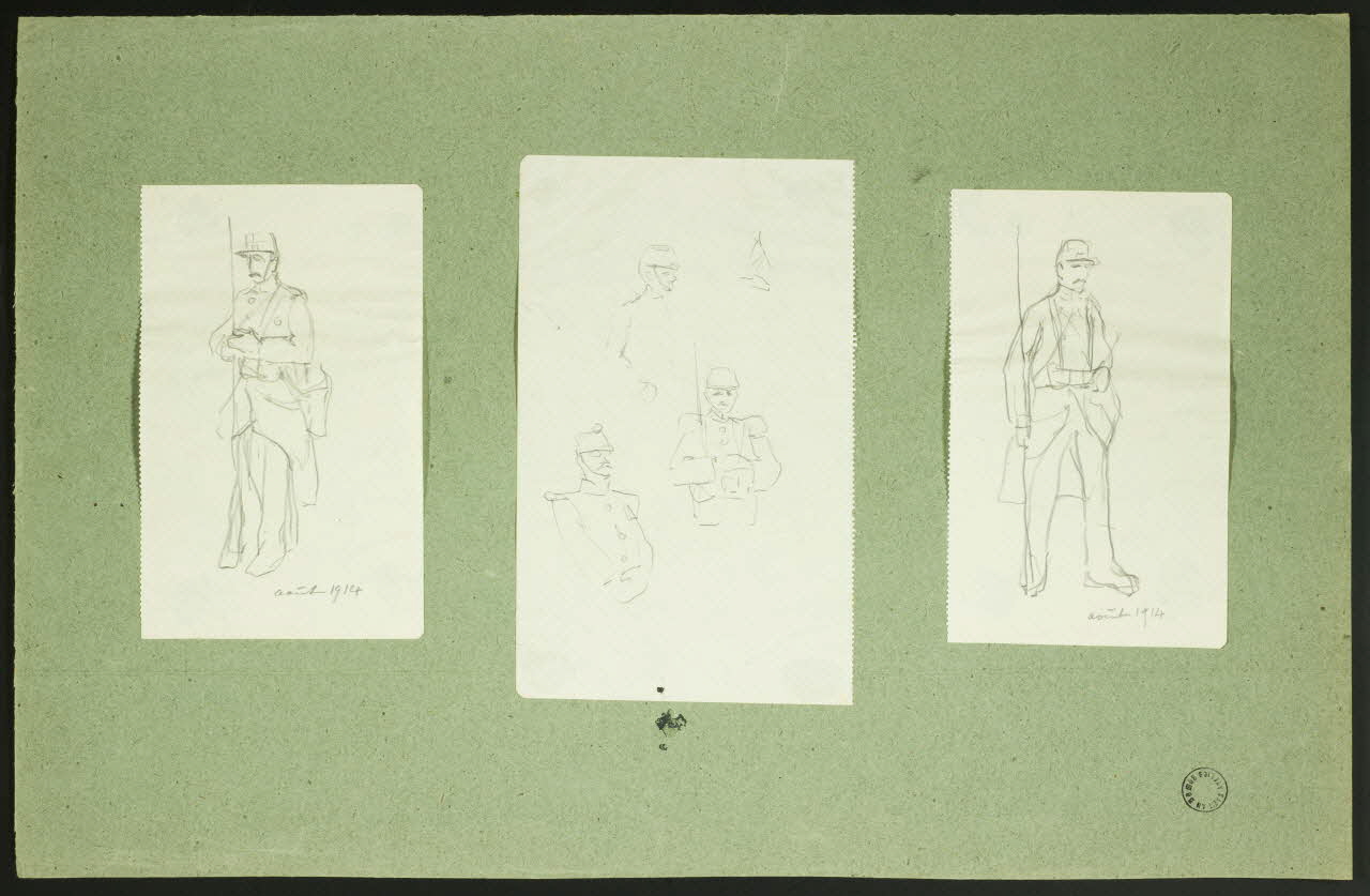 Gaëtan Dumas dessin Soldat grec Paris 1910 1957.74.317 Photo
