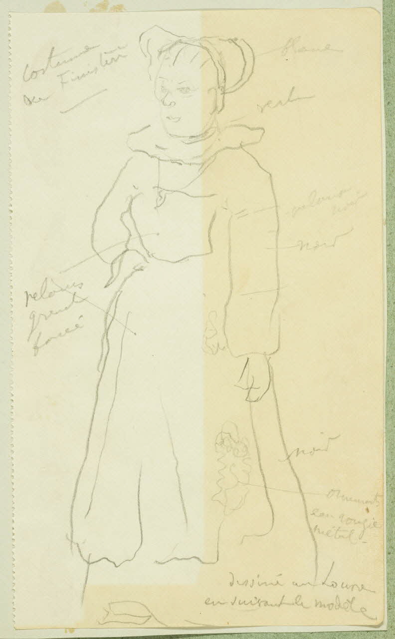 Gaëtan Dumas dessin Etude de Bretonne Paris 1910 1957.74.319 Photo