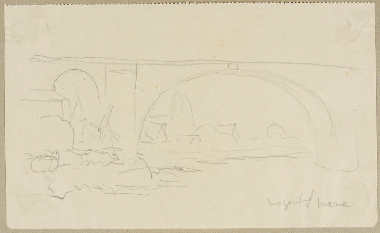 Gaëtan Dumas dessin Le pont de Nogent Nogent-sur-Marne 1950 1957.74.323 Photo