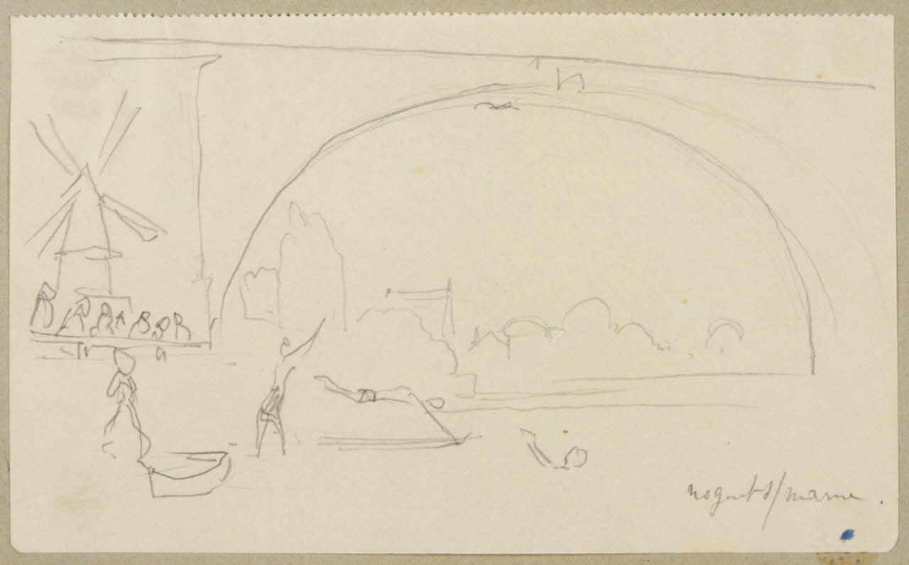 Gaëtan Dumas dessin Le pont de Nogent Nogent-sur-Marne 1950 1957.74.324 Photo