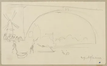 Gaëtan Dumas dessin Le pont de Nogent Nogent-sur-Marne 1950 1957.74.324 Photo
