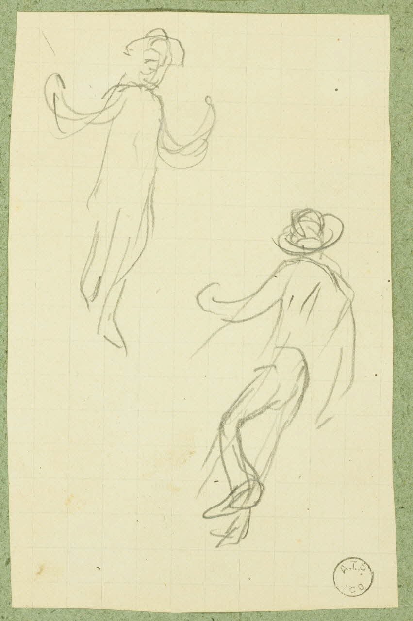 Gaëtan Dumas dessin Esquisses d'hommes dansant Salers 1911 1957.74.47 Photo