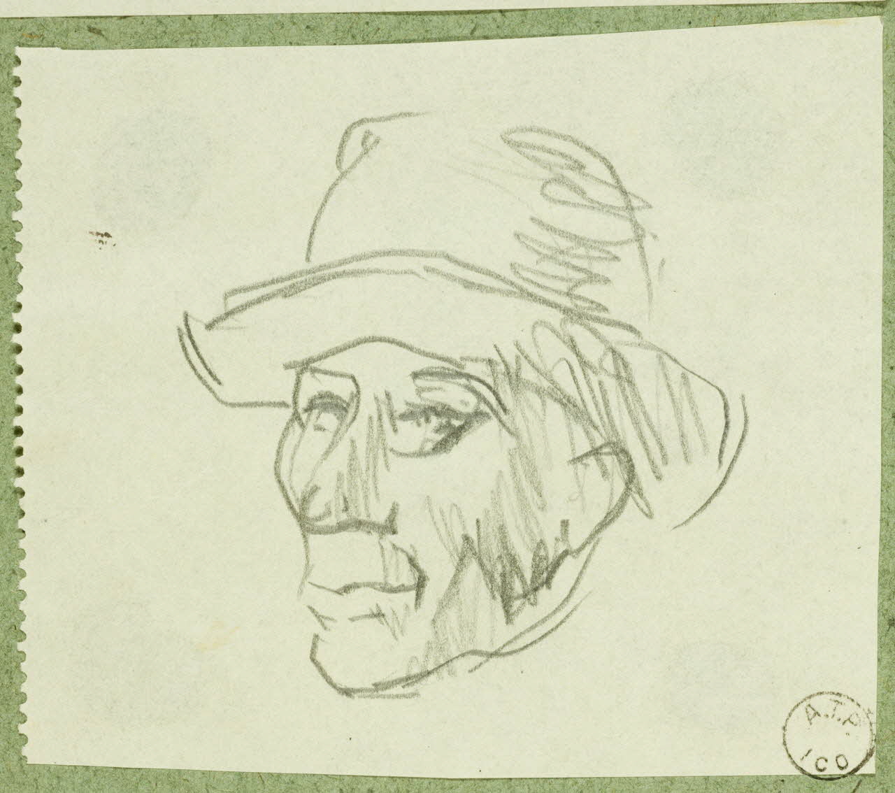 Gaëtan Dumas dessin Tête d'homme Salers 1911 1957.74.49 Photo