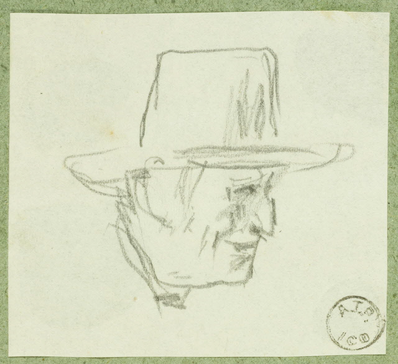 Gaëtan Dumas dessin Tête d'homme Salers 1911 1957.74.50 Photo