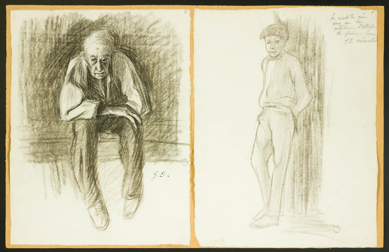 Gaëtan Dumas dessin Etude d'homme âgé assis 1902 1957.74.62 Photo