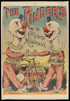 affiche THE PINDER'S  Clowns  Musicaux 1957.96.17  Photo