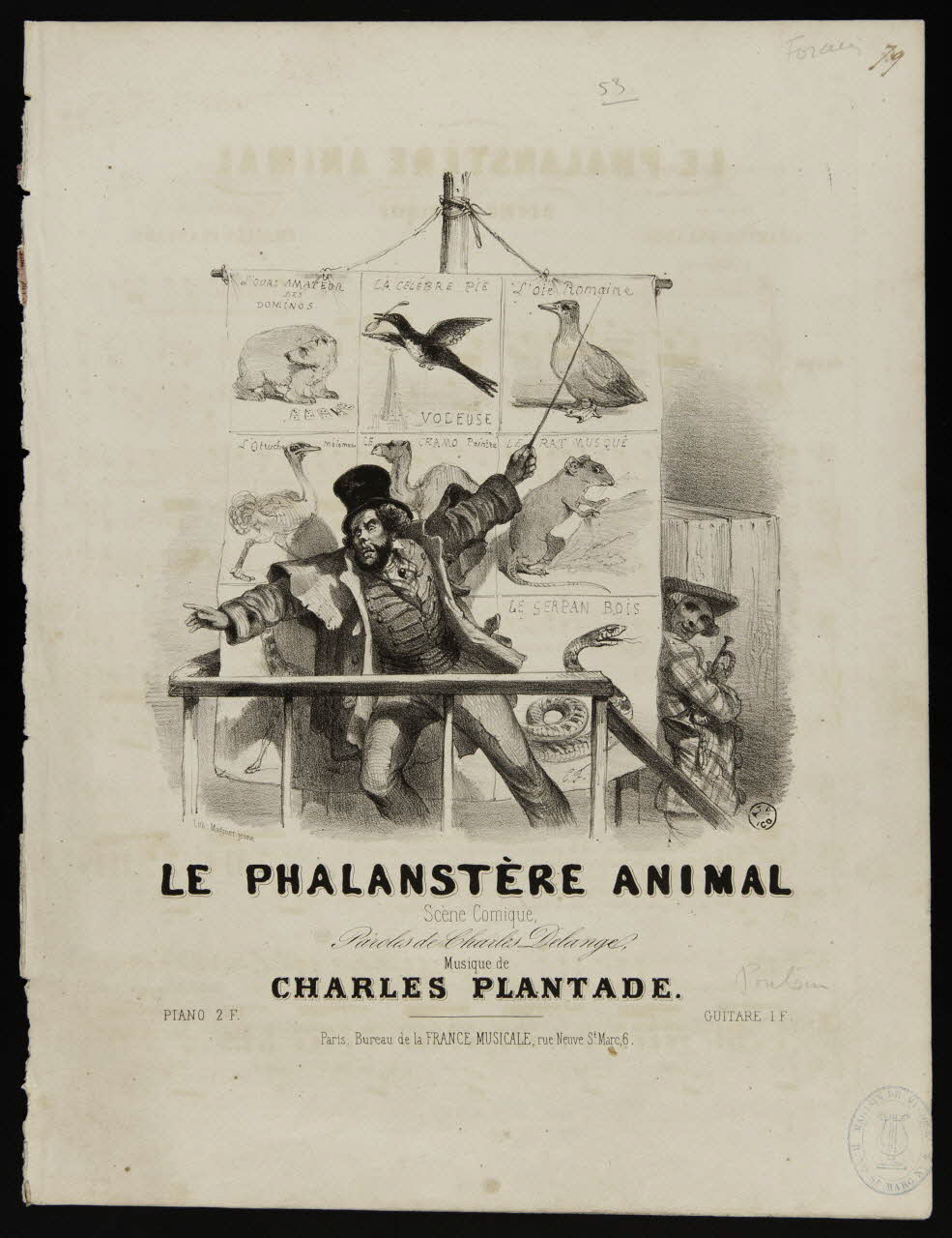 estampe LE PHALANSTERE ANIMAL 1957.96.5 Photo