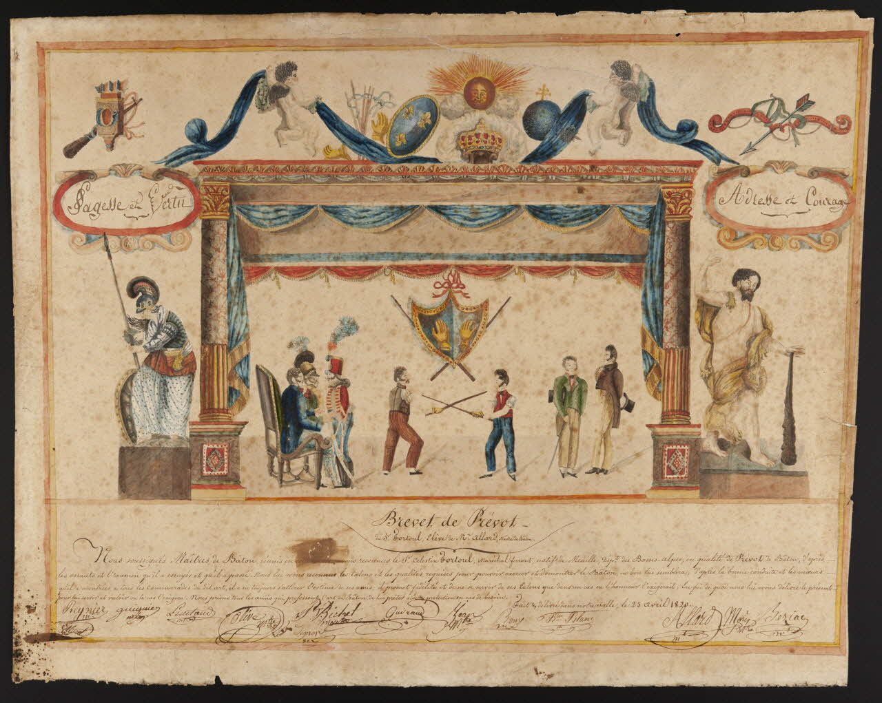 brevet Brevet de Prévot 1820 1957.99.1 Photo