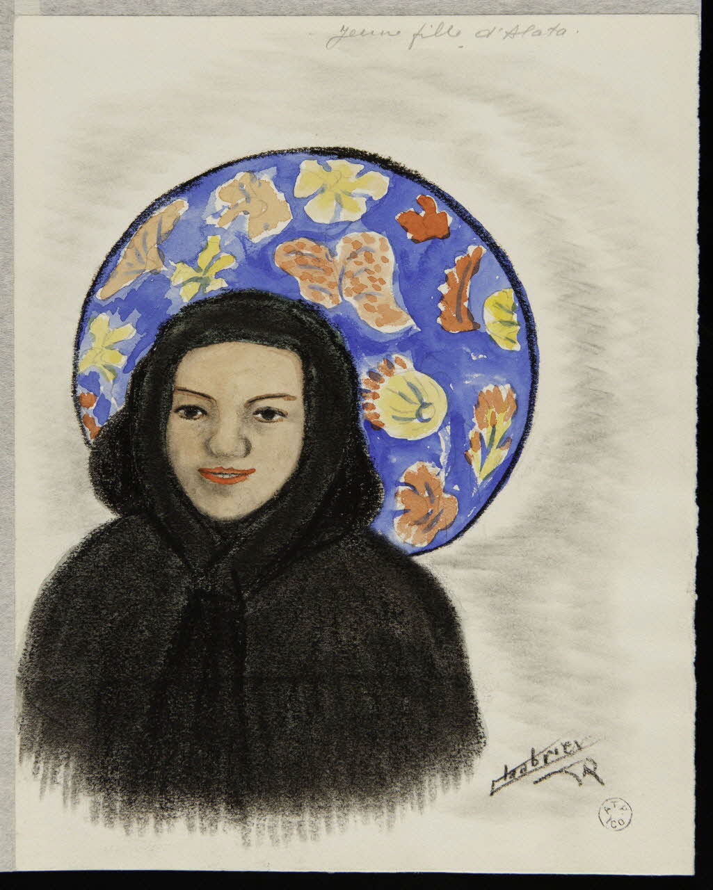 Chabrier L.R. dessin Jeune fille d'Alata 1958 1958.111.11 Photo