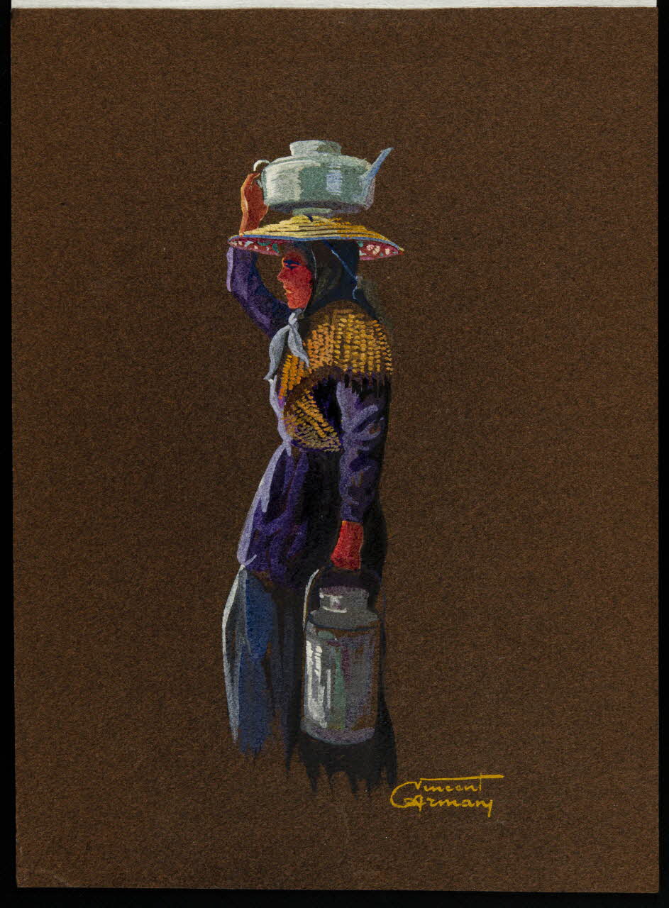 Vincent Armani dessin Femme d'Alata de profil 1958 1958.111.4 Photo