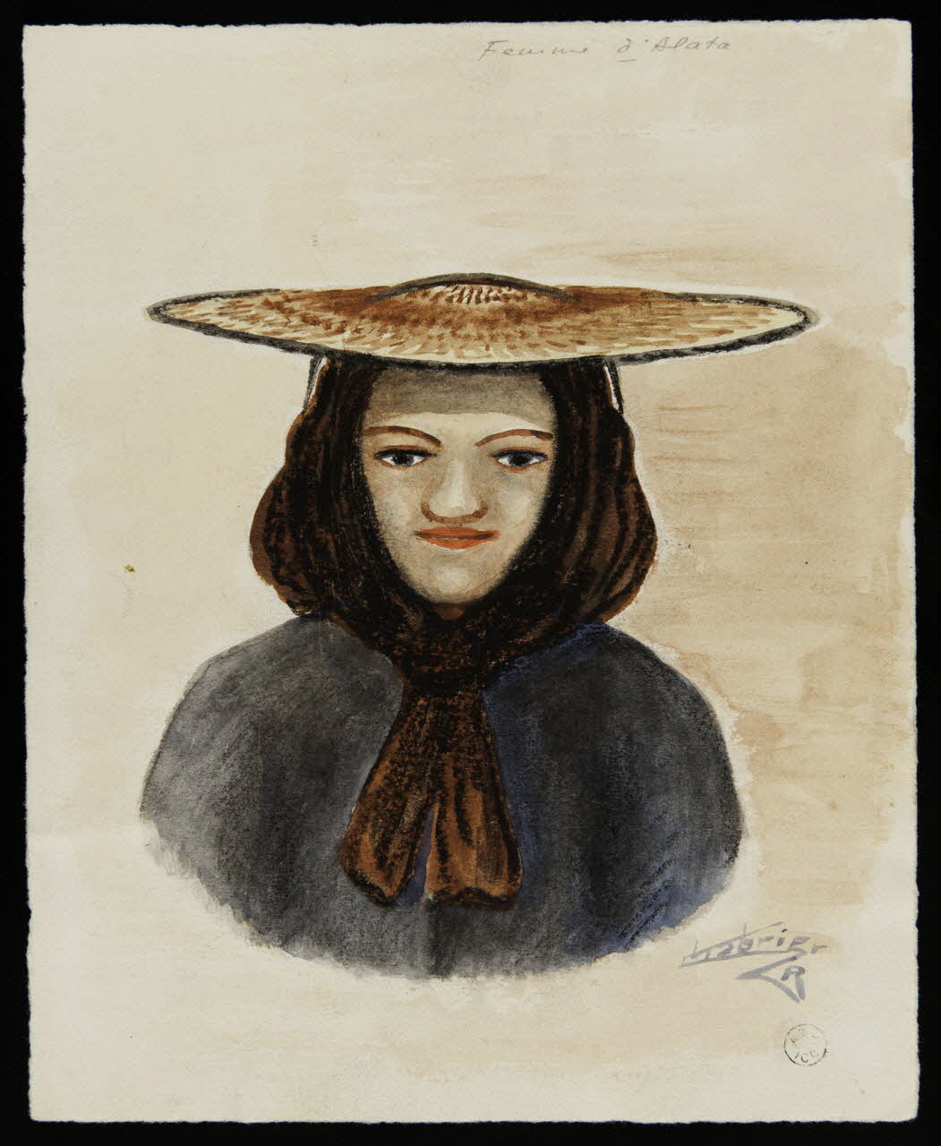 Chabrier L.R. dessin Femme d'Alata 1958 1958.111.5 Photo