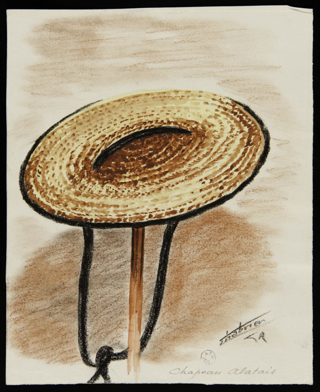 Chabrier L.R. dessin Chapeau alatais 1958 1958.111.8 Photo