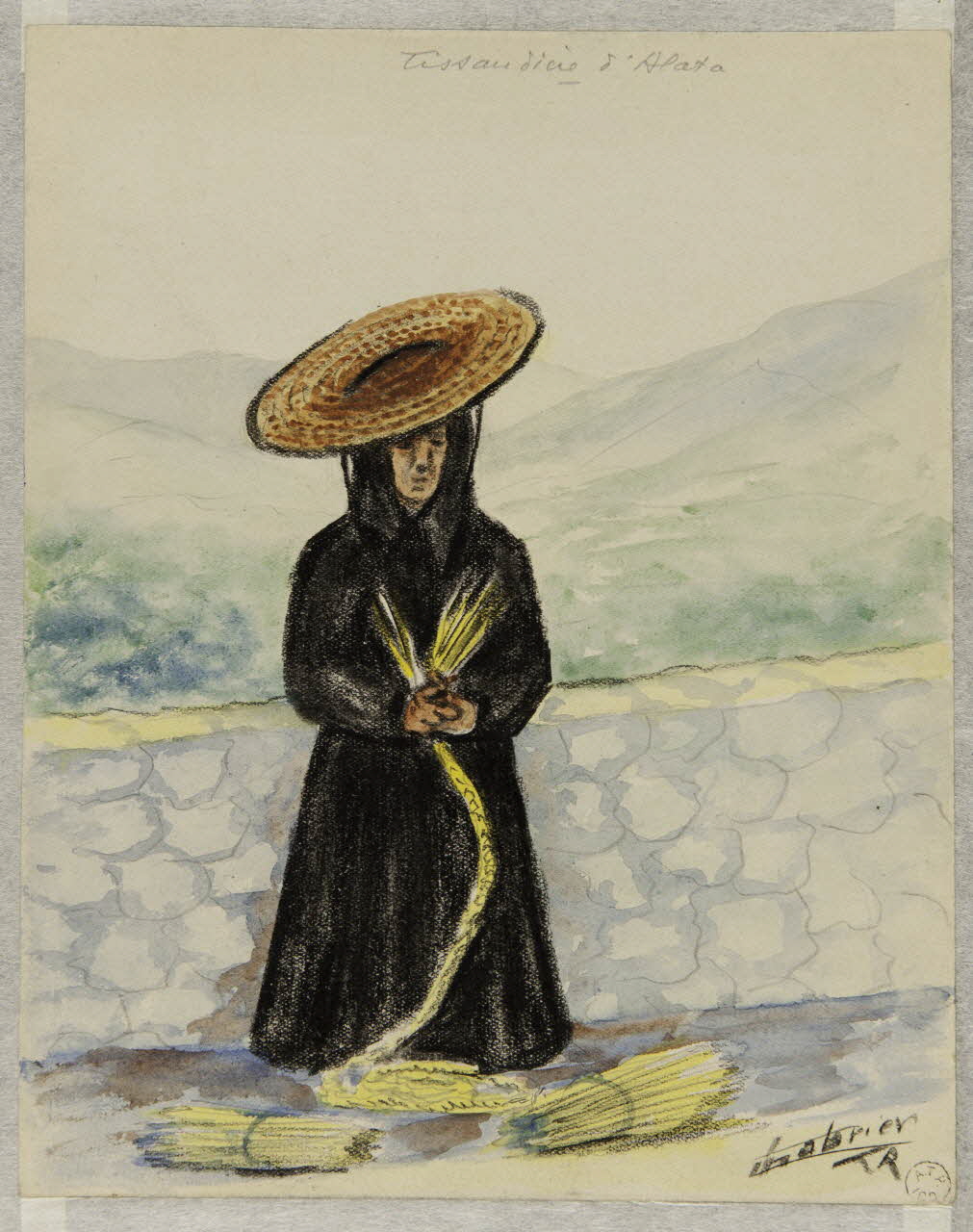 Chabrier L.R. dessin Tissandière d'Alata 1958 1958.111.9 Photo