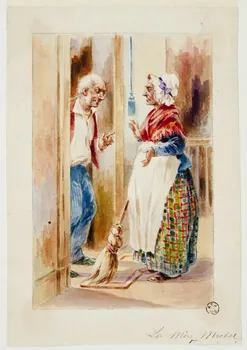 Charles Clérice dessin La Mère Michel et le Père Lustucru 1886 1958.12.3 Photo