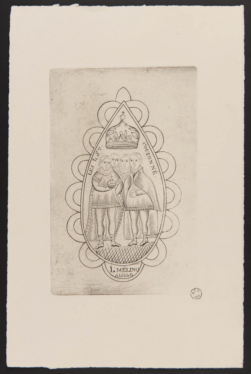 blason de corporation LES 4 ST.  COURONNE 1958.4.18 Photo
