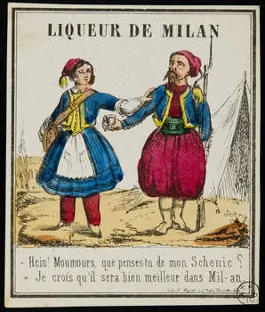 étiquette publicitaire LIQUEUR DE MILAN 1958.44.105 Photo
