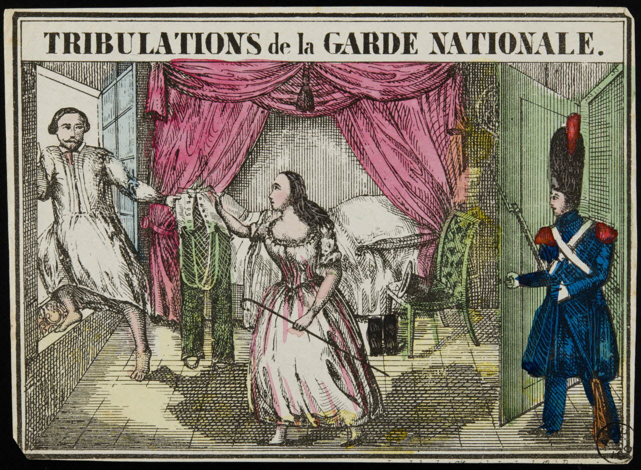 étiquette publicitaire TRIBULATIONS de la GARDE NATIONALE. 1958.44.109 Photo