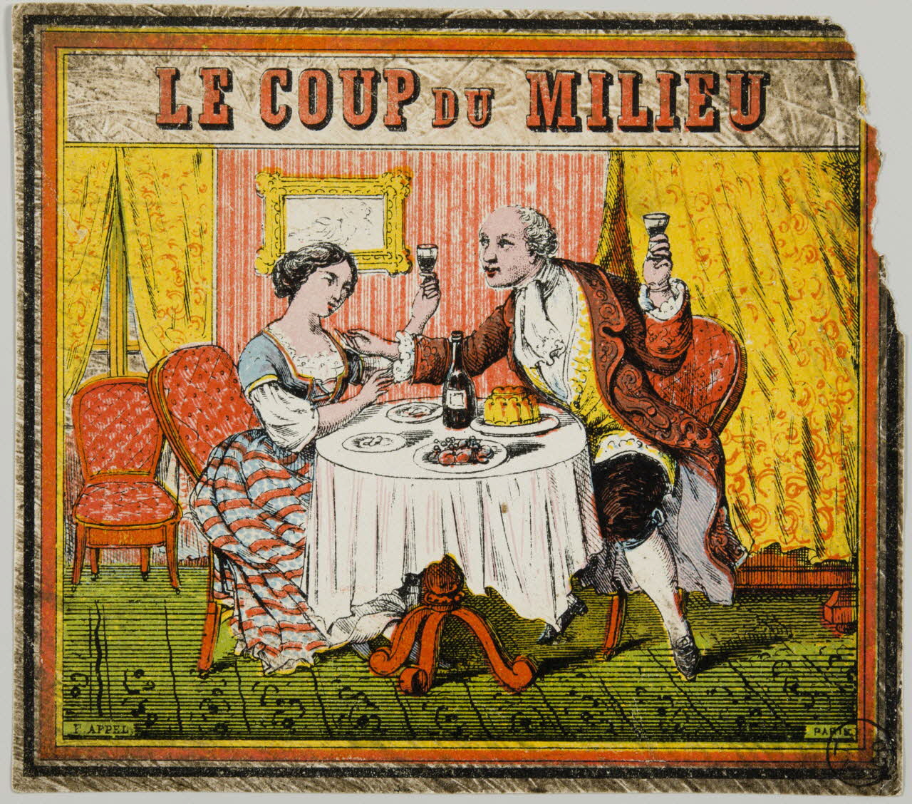 étiquette publicitaire LE COUP DU MILIEU 1958.44.113 Photo