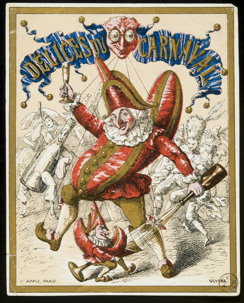 étiquette publicitaire DELICES DU  CARNAVAL 1958.44.119 Photo