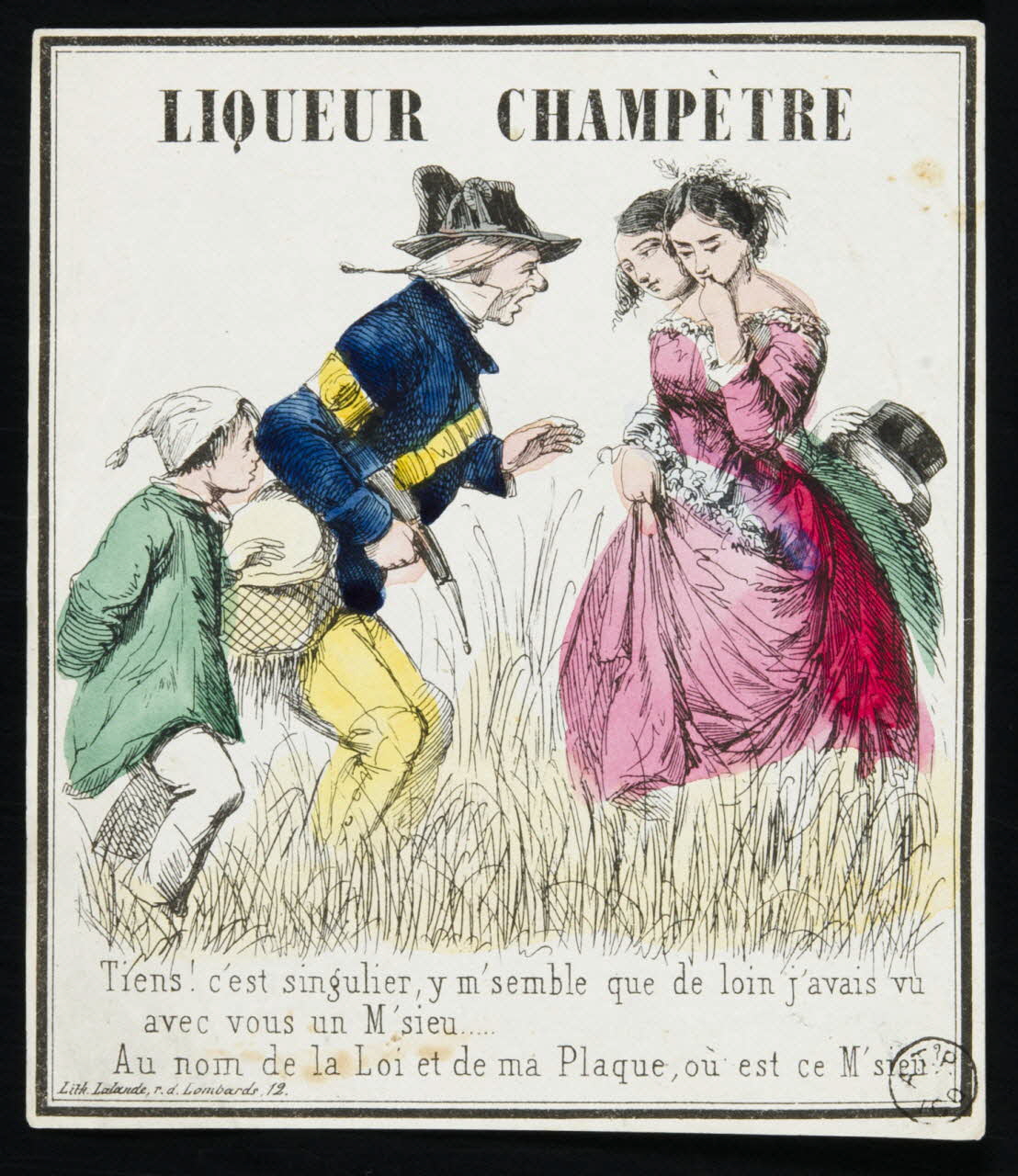 étiquette publicitaire LIQUEUR CHAMPETRE 1958.44.73 Photo