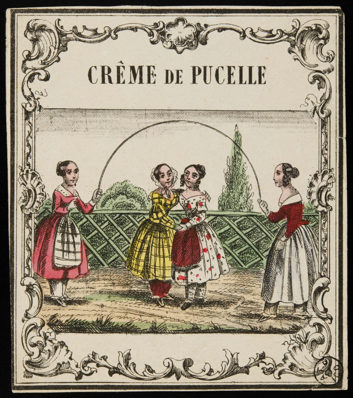 étiquette publicitaire CREME DE PUCELLE 1958.44.90 Photo