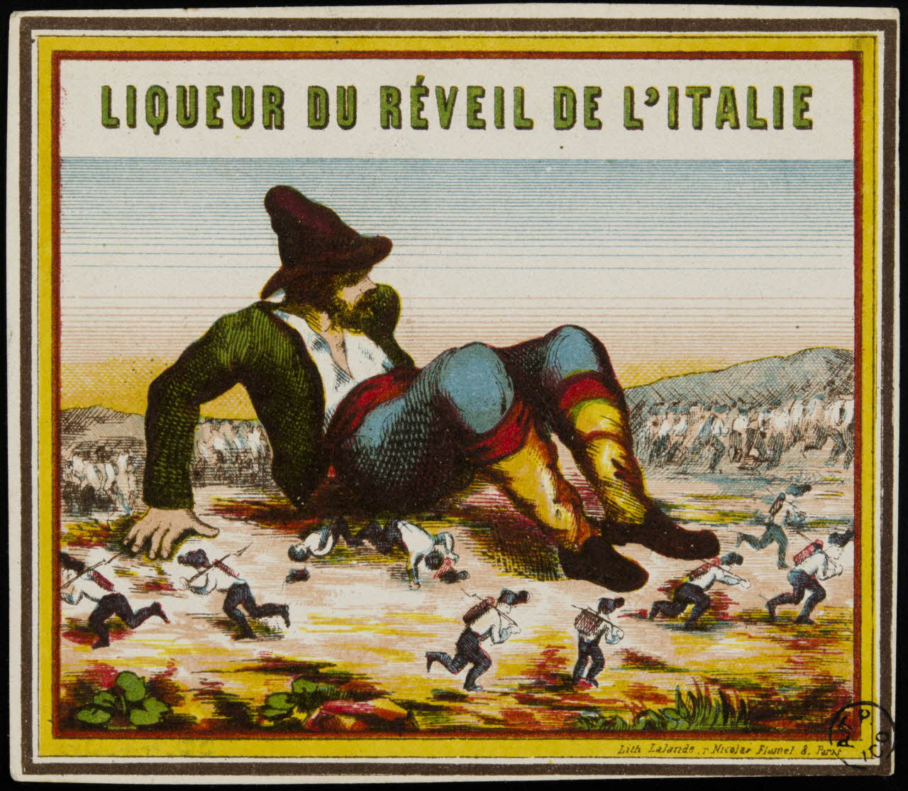étiquette publicitaire LIQUEUR DU REVEIL DE L'ITALIE 1958.44.96 Photo