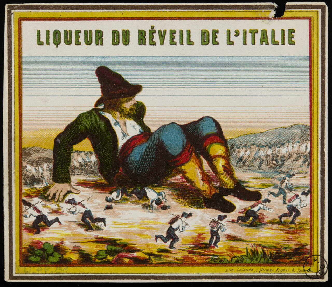 étiquette publicitaire LIQUEUR DU REVEIL DE L'ITALIE 1958.44.97 Photo