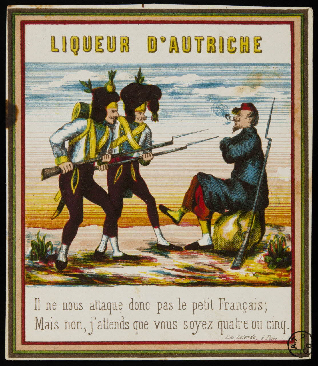 étiquette publicitaire LIQUEUR D'AUTRICHE 1958.44.98 Photo