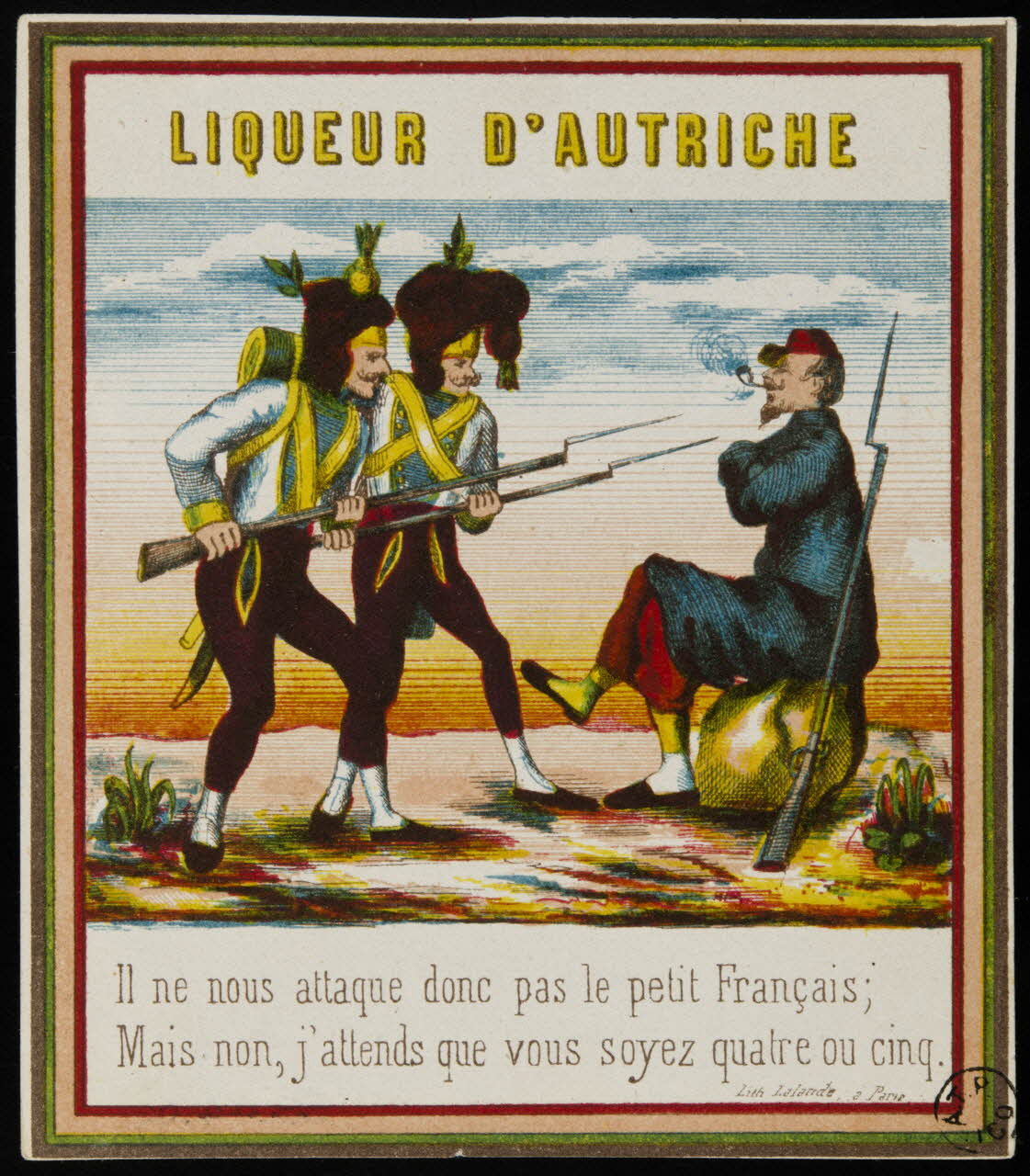 étiquette publicitaire LIQUEUR D'AUTRICHE 1958.44.99 Photo