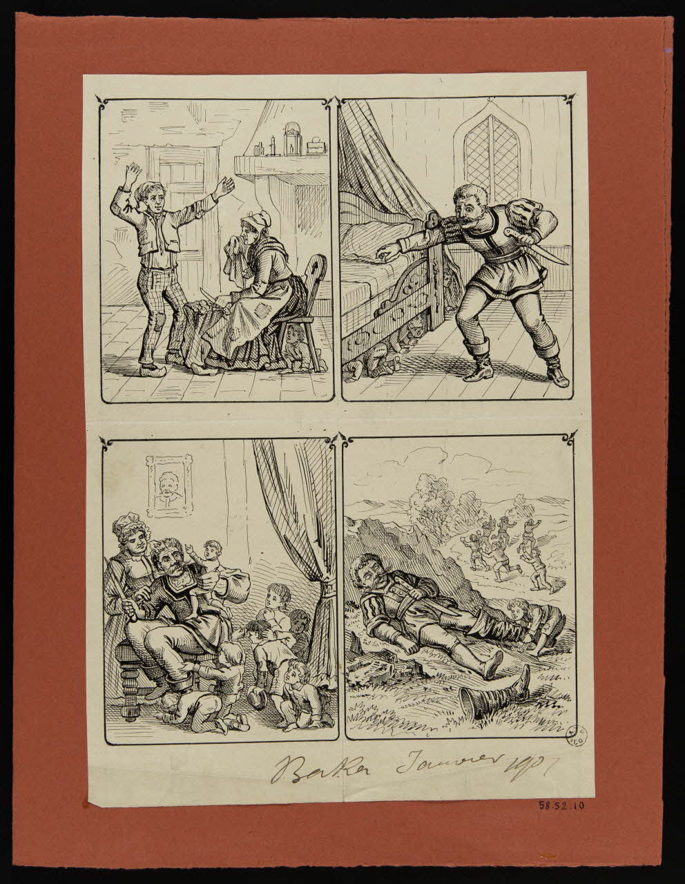 Becker partie d'un ensemble de dessins Le Petit Poucet 1901 1958.52.10 Photo