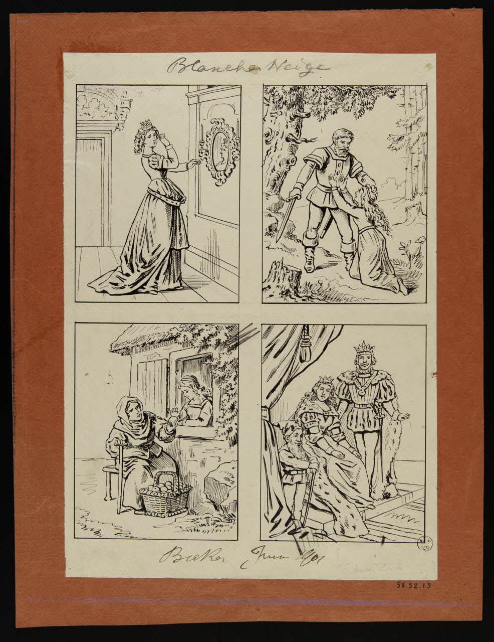 Becker dessin Blanche Neige 1901 1958.52.13 Photo