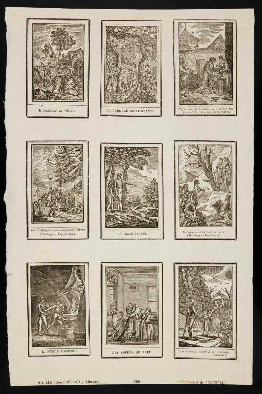 Jean-Baptiste Castiaux ; Simon-François Blocquel imagerie ancienne Scènes diverses Lille 1809-1837 1958.52.27 Photo