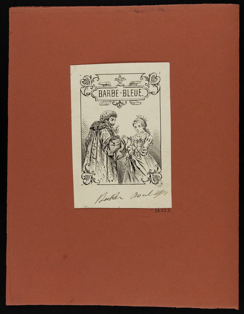 Becker partie d'un ensemble de dessins BARBE-BLEUE. 1901 1958.52.3 Photo