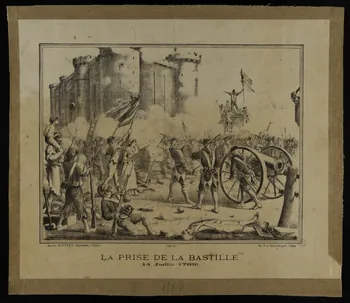 Roppart Raoul estampe LA PRISE DE LA BASTILLE  (14 Juillet 1789) Paris 1837 1958.52.36  Photo