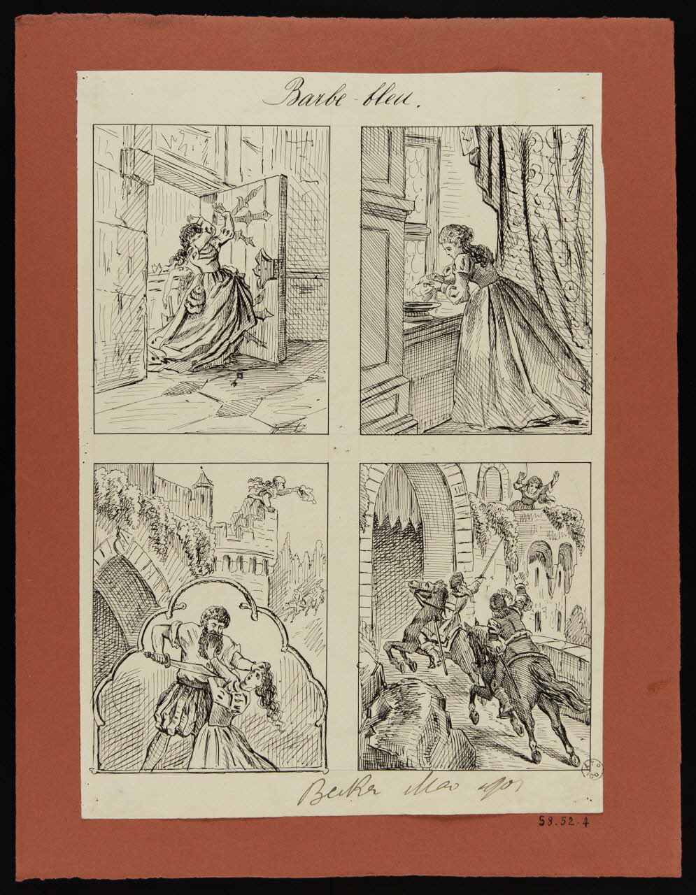 Becker partie d'un ensemble de dessins Barbe-bleu. (sic) 1901 1958.52.4 Photo