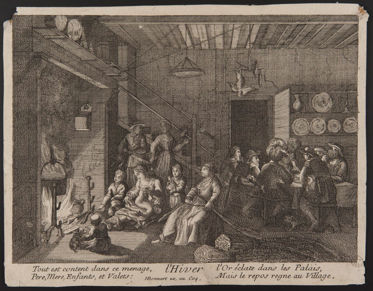 Bonnart Henri II imagerie ancienne l'Hiver Paris 1698-1711 1958.52.44 Photo